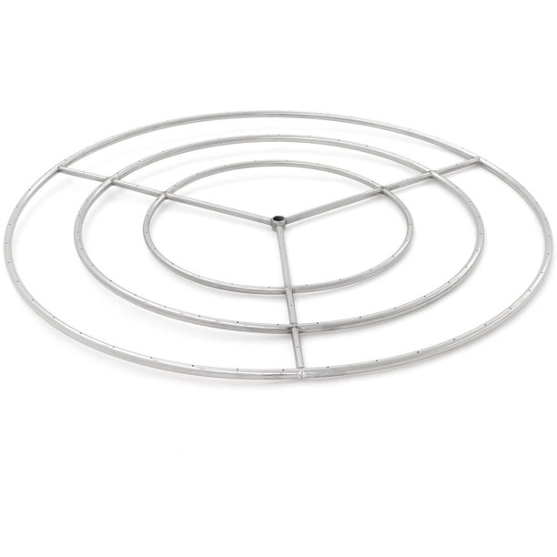 Bbqguys Signature Series 48 Inch Three Spoke Round Natural Gas Triple Ring Burner Walmart Com Walmart Com