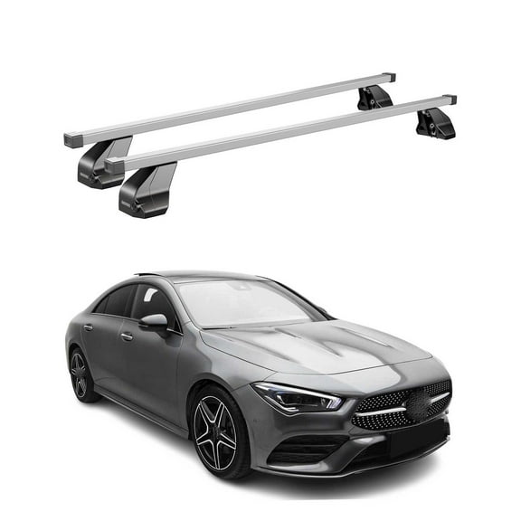 For 2020-2025 Mercedes Cla C118 Fix Point Roof Racks Top Cross Bars Steel Gray