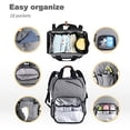 thumbnail image 3 of Hap Tim Mochila Pañales, Gran Capacidad, Bolso Viaje Maternidad Cambio Bebé, Doble Compartimento, Correas Cochecito, Impermeable, Gris (US7340-G), 3 of 3