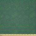 thumbnail image 2 of Ambesonne Botany Fabric by the Yard Microfiber, Leaves Herbs Ginkgo Forest, 2 Yards, Dark Teal Laurel Green, 2 of 2
