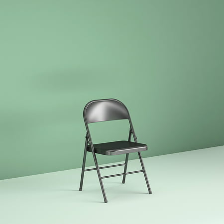 Mainstays Steel Folding Chair (4-Pack), Black (Best Folding High Chair 2019)