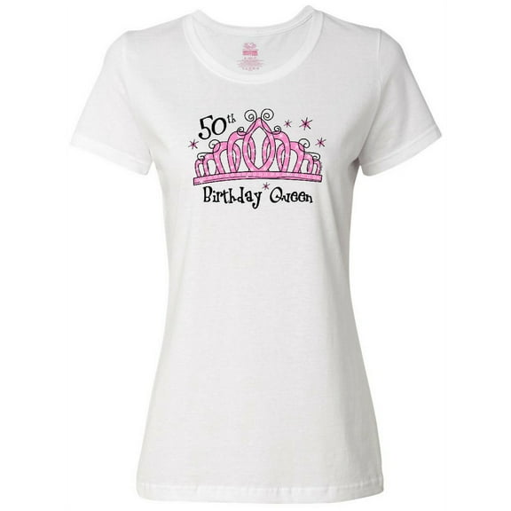 Inktastic Tiara 50th Birthday Queen Women's T-Shirt