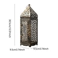 thumbnail image 4 of MMJ Candle Holder Metal Hollow Openwork Vintage Moroccan Lantern Tabletop Hanging Decor 12.00x3.74in, 4 of 6