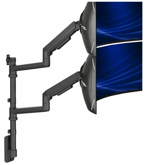 VIVO Dual Pneumatic Monitor Wall Mount, Fits Ultrawide Screens up to 49"