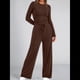 thumbnail image 5 of Traje de Otoño e Invierno para Mujer, de Larga, Color Liso, Informal, para Tiempo Libre Café XXL, 5 of 8