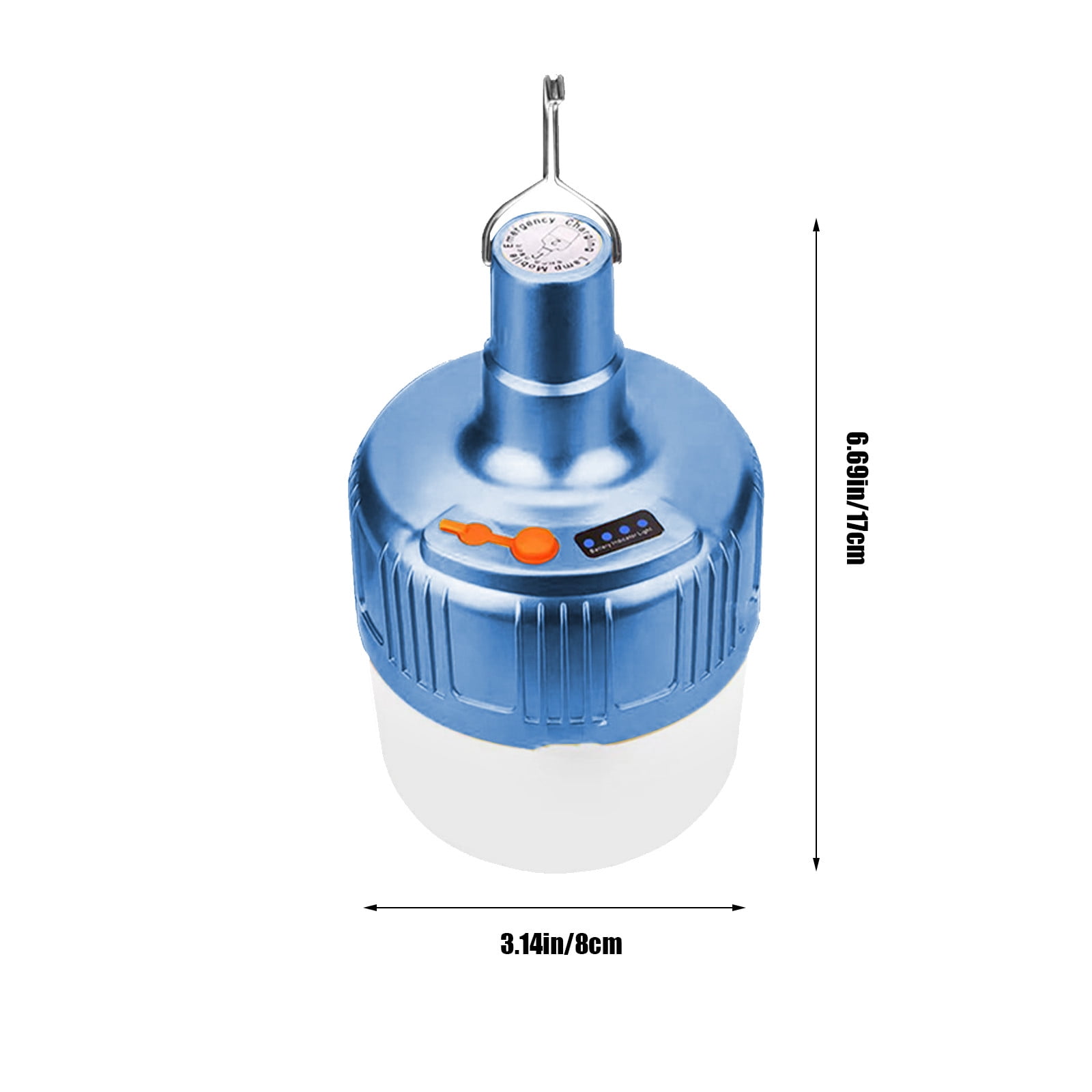 USB Rechargeable Light Bulbs, 60W, 3 Light Modes, 8800 mAh Rechargeable Battery, Portable LED Tent Light Bulbs for Home Emergency Camping Tent