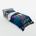 thumbnail image 2 of Ambesonne Colorful Bedding Set 3 Pcs, Balloons on Blue Tone, Twin XL, Multicolor, 2 of 2