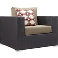 thumbnail image 3 of Modway Convene 4-Piece Outdoor Patio Sectional Set in Espresso/Mocha, 3 of 5