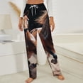 thumbnail image 3 of Galloping Horses Art Print Winter Female Pants Flannel High Waist Women Pants Lady Warm Straight Leg Plush Trousers, 3 of 7