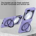 thumbnail image 3 of SaniMore for Samsung Galaxy Z Flip 5(6.7" 2023) Case with 360° Ratating Kickstand Wireless Charging Front Screen Protector Anti-yellow Shockproof Slim Folding Hinge Protection, Purple, 3 of 7