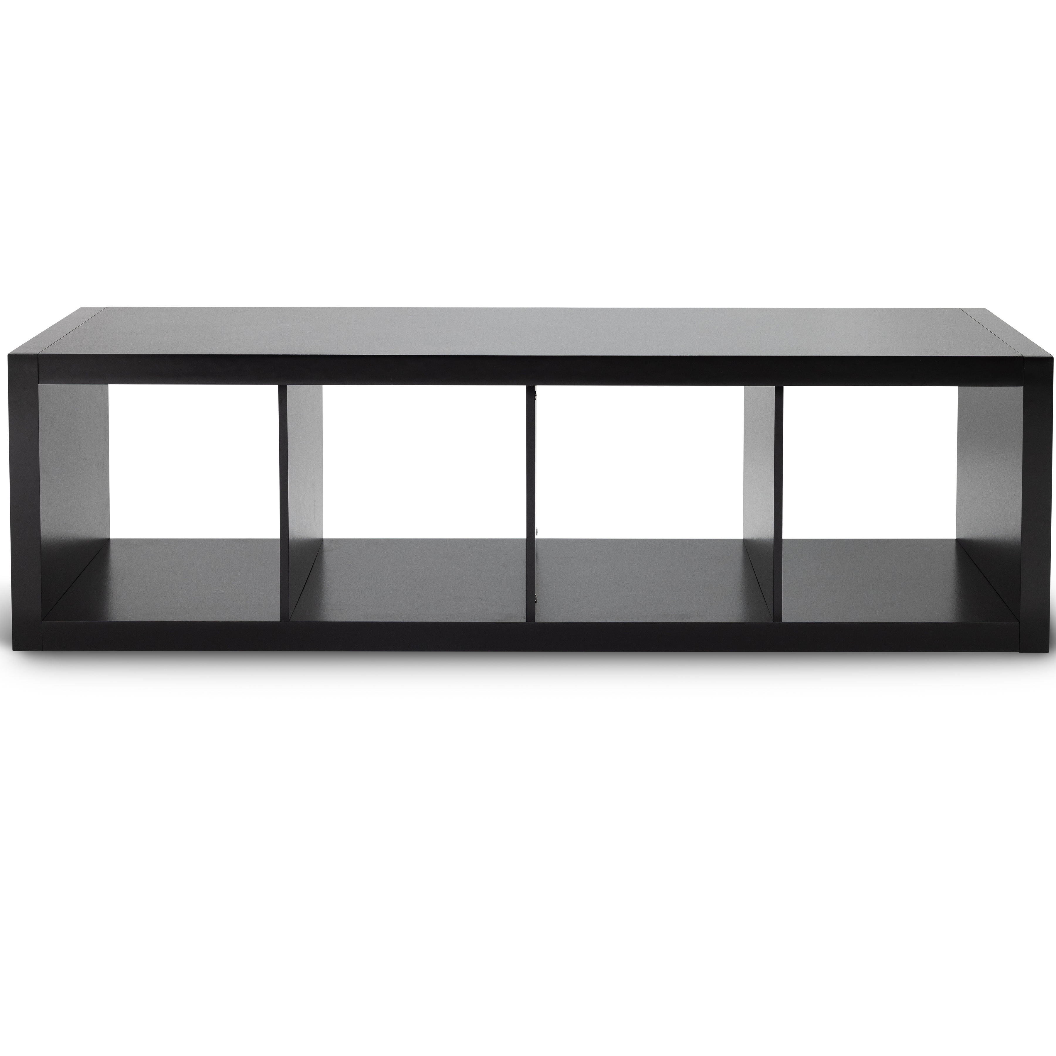 Better Homes & Gardens 4 Cube Vertical Storage Organizer, Solid Black
