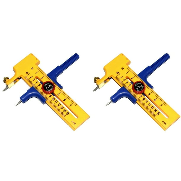 2X Cortador de Círculos de Brújula Herramienta de Corte Circular Cortador de Círculos de Brújula Ajustable Cortador de Círculos Circular