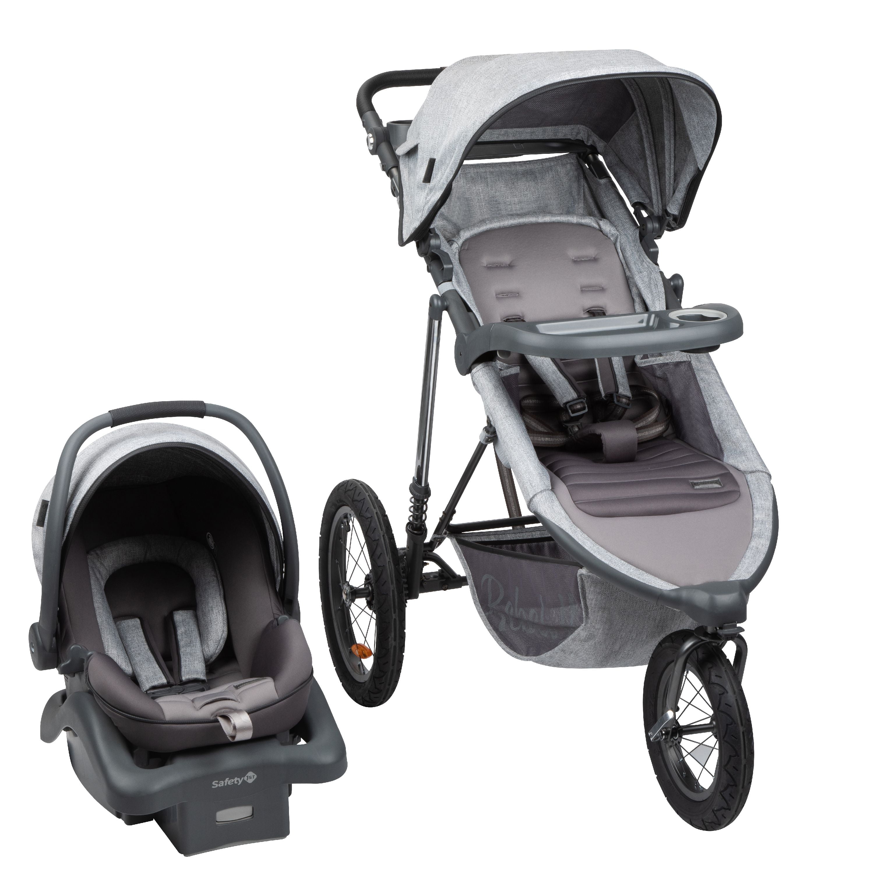 Baby Travel System Infant Stroller And Safety Car Seat Combo Gray Pinstripe NEW 