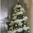 thumbnail image 5 of 26cm 10 Yards Gold White DIY Xmas Tree Glitter Mesh silk ribbon Decorations Wedding Navidad Christmas Decorations For Home, 5 of 5