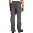 thumbnail image 2 of 2-PACK Chef Code Classic Trouser Chef Pant - Elastic Waist with Button and Zipper, Charcoal, S, 2 of 3