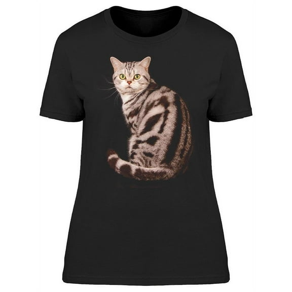 Rear View: Shorthair Cat T-Shirt Women -Image by Shutterstock, Female 3X-Large