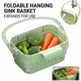 thumbnail image 5 of Foldable Hanging Sink Drain Basket Stretchable Kitchen Colander with Flip Cover Space Saving Food Strainer, Multi-functional Faucet Storage Rack Draining for Fruits Vegetables Utensils, 5 of 6