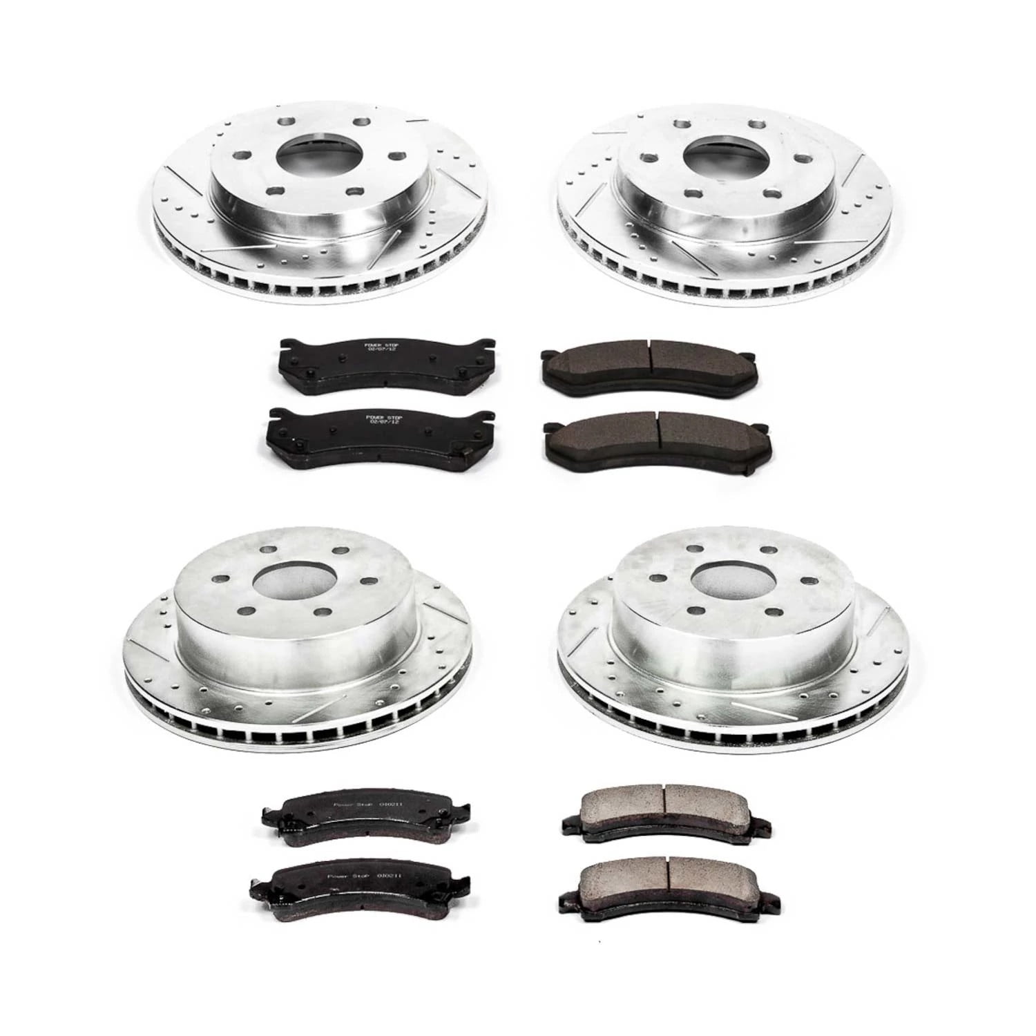 PowerStop Front and Rear Z23 Evolution Sport Carbon-Fiber Ceramic Brake Pad and Drilled & Slotted Rotor Kit Fits: CHEVROLET GMC Select Models K2017