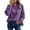 23#Purple, variant on Women's Crew Neck Long Sleeve Sweatshirt Ribbed Hem Loose Silhouette Solid Color Pullover for Home Lounge Casual Rest Wear Sky Blue XL