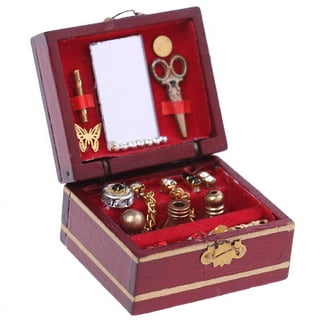 miniature storage case,jewelry organizer miniature wood storage case,Retro  miniature wood storage box doll accessory,1:12 DDJD Doll miniature Play Set