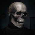 thumbnail image 2 of Máscara de Halloween, máscaras de calavera de cabeza completa aterradoras con mandíbula móvil, accesorios de esqueleto de látex realistas, disfraz de fiesta de Cosplay, 2 of 5