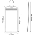 thumbnail image 2 of 10 Pcs Luggage Tag Holders With Zip Seal & Steel Loops, Cruise Essentials Clear Waterproof Luggage Tags For Travel Vacation Accessories(7.5 X 3.5 In), 2 of 5