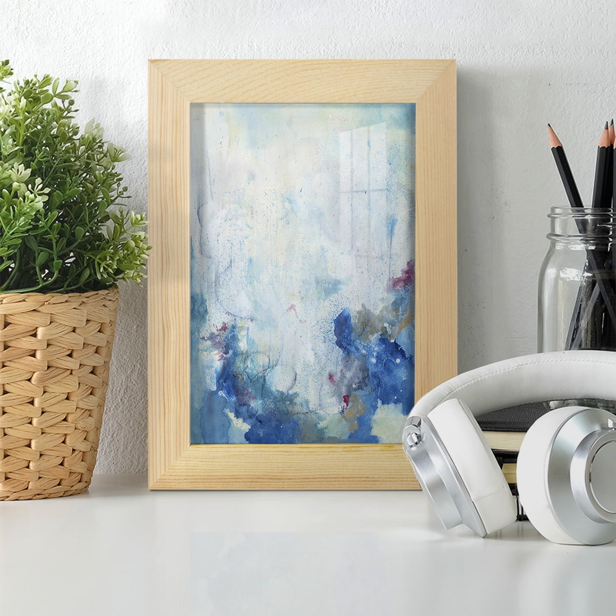 In the Mist II - Framed Print w/glass - Natural Wood