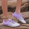 thumbnail image 2 of Barefoot Shoes Womens Men,Unisex Barefoot Water Shoes Breathable, Anti-Slip Hiking Footwear for Athletic Wide Toe Shoe Footwear for Hiking, Walking, Running, Yoga, and Water Sports(Purple/45), 2 of 6