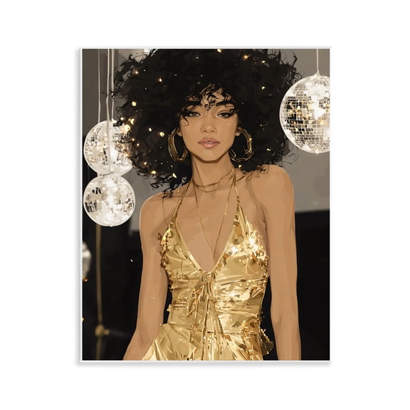 Stupell Industries Art Deco Golden Disco Dream Party Wall Plaque Art, 11 x 14, by Franklyn Gregory