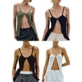 thumbnail image 6 of KelaJuan Women Knit Top, Sleeveless Backless Solid Slit Summer Camisole Clubwear for Party, 6 of 6