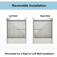 thumbnail image 5 of 60-58 in. Semi-Frameless Double Sliding Tub Door, Shower Bypass Bathtub SGCC Tempered Glass Door, Matte Black, 5 of 8