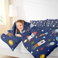 thumbnail image 4 of jejeloiu Watercolor Kawaii Rocket Twin Comforter Sets,Cartoon Stars Print Bedding Set For Boys Men Reversible 2-Piece, 4 of 8