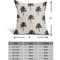 thumbnail image 4 of Black Palm Tree Pillow Covers 18X18 InchTropical Coconut Trees Coastal Plants Decorative Pillow Cases Set of 2 Summer Retro Cotton Linen Throw Pillows Home Decor for Sofa Couch Cushion Outdoor, 4 of 6