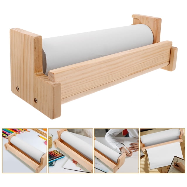Mobutofu 1Pack Tabletop Display Stand Wooden Paper Roll Easel Assorted Color Space Saving