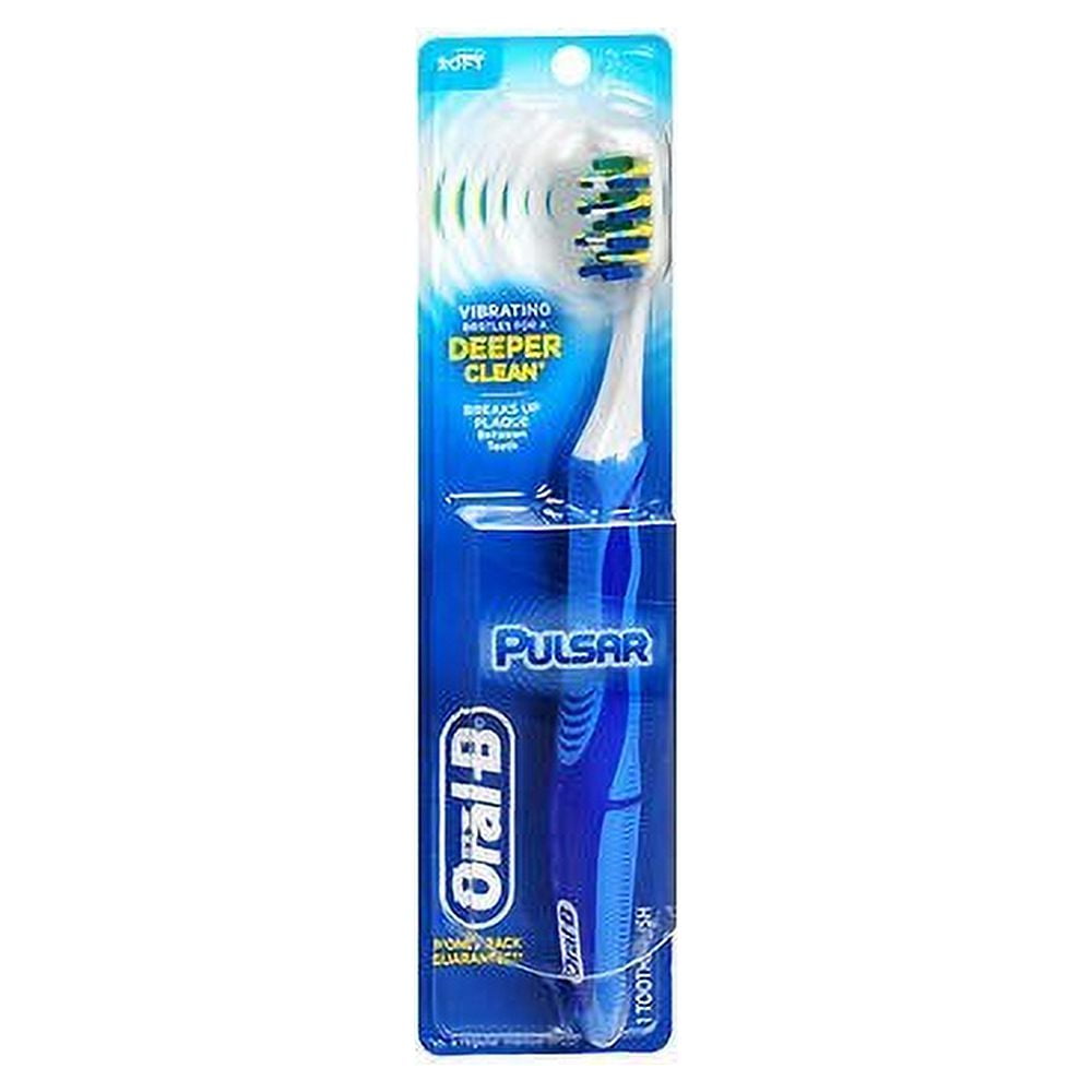 Oral-B Pulsar Microban Battery Toothbrush, Vibrating, Medium, 1 Ct, For 3+ - Walmart.com Oral-B Pulsar Microban Battery Toothbrush, Vibrating, Medium, 1 Ct, For 3+ - Walmart.com
