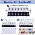 thumbnail image 2 of medicine pill organizer 7 Day AM/PM, Easy Fill & Open Medication Organizer Vitamin Reminder Holder Day and Night, 2 of 7