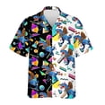 thumbnail image 2 of Camisa hawaiana divertida para hombre, sudadera playera con estampado de gato y música en 3D, camisa de manga corta de diseñador callejero, ropa para hombre de alta calidad, 2 of 5