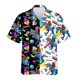 thumbnail image 2 of Camisa hawaiana divertida para hombre, sudadera playera con estampado de gato y música en 3D, camisa de manga corta de diseñador callejero, ropa para hombre de alta calidad, 2 of 5