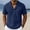 Style1-Navy mens shirts, variant on Mceream Mens Casual Henley Shirts Short Sleeve Lapel Linen Cotton Button up T-Shirt Lightweight Casual Loose Fit Tops for Beach Vacation Plus Size Beige S