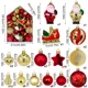 thumbnail image 5 of Nuevo juego de 72 bolas navideñas de papel pintado con forma especial, decoración navideña, colgante de bola galvanizada para fiestas, 5 of 5