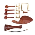 thumbnail image 2 of Tailpiece Chinrest Set, Rosewood Multifunctional 4/4 Violin Parts Glossy  Standard Size  For Stringed Instrument Care, 2 of 8