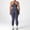 Blue, variant on PISONIC Workout Sets for Women 2 Piece Plus Size Sports Bra and High Waist Leggings Yoga Outfits