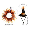 thumbnail image 3 of Halloween Pet Costume Set Witch Hat with Pumpkin Design and Festive Collar for Cats and Small Dogs, 3 of 6