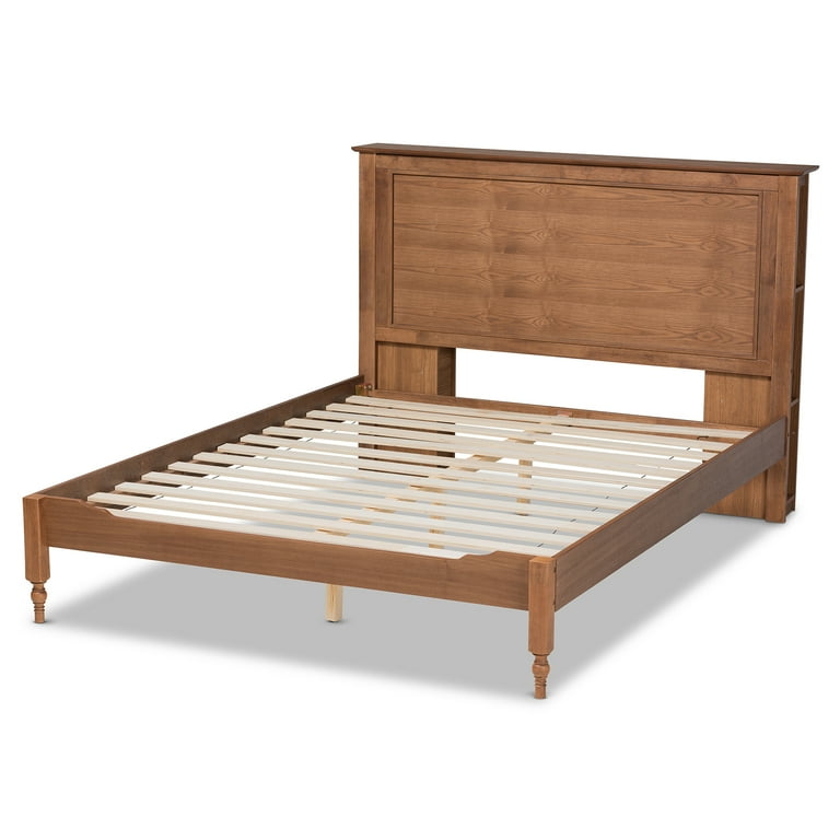 Baxton Studio Danielle Traditional and Transitional Rustic Ash Walnut Brown Finished Wood Full Size Platform Storage Bed with Built-In Shelves Baxton Studio Danielle Traditional and Transitional Rustic Ash Walnut Brown Finished Wood Full Size Platform Storage Bed with Built-In Shelves