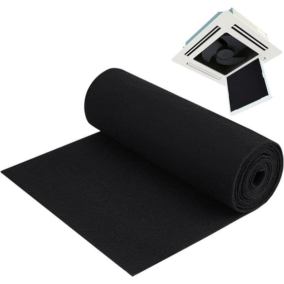 118x15.7Inch Activated Carbon Filter Sheet Black Pre Filter Carbon Sheet Replacement Charcoal Filters for Air Purifier Vent Filters 3mm Thick Black