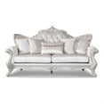 thumbnail image 3 of Furniture of America Jansing 3-Piece Solid Wood Tufted Sofa Set in Off White, 3 of 20