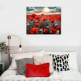 thumbnail image 5 of Nawypu Red Poppy Flower Wall Art, Black and White Floral Landscape Canvas Prints Picture Living Room Decor Nature Blossom Wildflower Scenery Painting Modern Artwork for Bedroom Office Decoration, 5 of 6