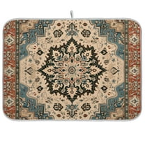 Bohomia Print Dish Drying Mat Microfiber Kitchen Mats Large Counter Absorbent Dish Pad Drainer Rack 18"x24"