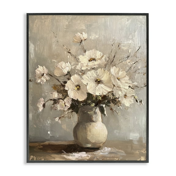 Stupell Industries Lovely Heirloom Bouquet Plants & Flowers Painting Black Framed Art Print Wall Art, 11 x 14