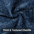 thumbnail image 5 of COOKCOK Chenille Throw Pillow Covers Set of 2, 18x18 Inch Thick Textured Farmhouse Couch Pillow Covers - Modern Neutral Decorative Pillow Cases for Sofa, Bed, Living Room, Navy Blue, 5 of 8